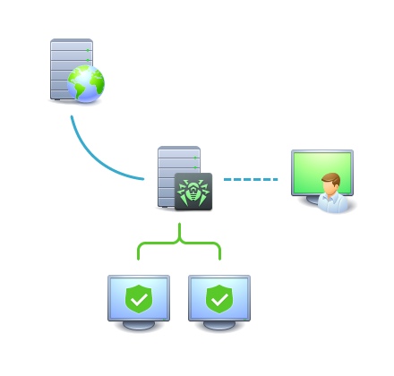 Figure 23. Logical structure of anti-virus network